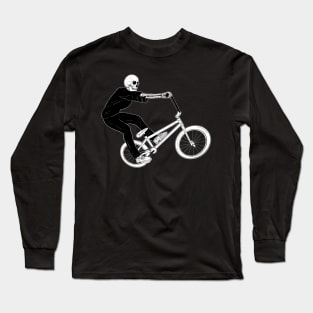 Skeleton Riding BMX Bike Long Sleeve T-Shirt